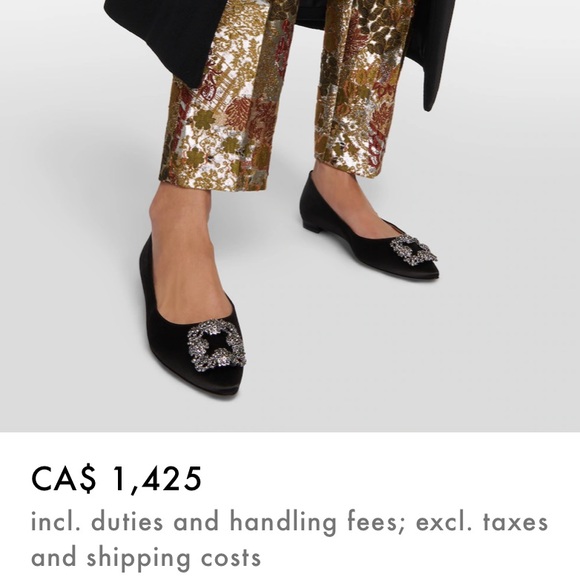 MANOLO BLAHNIK Hangisiflat Embellished Satin Ballet Flats - Picture 3 of 17